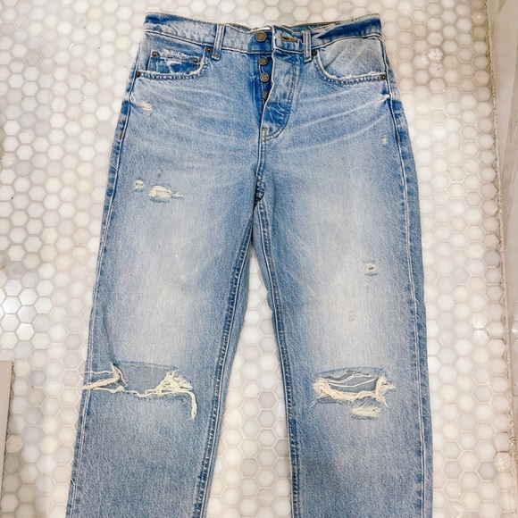 Zara distressed cropped jeans - Picture 2 of 2